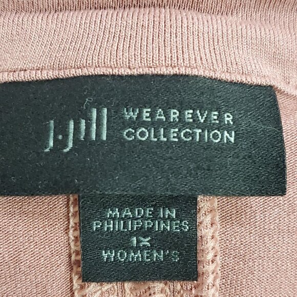 J Jill Womens Wearever Dolman Sleeve Boat Neck Top Size 1X Pink Comfort Capsule - Picture 4 of 12